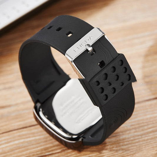 Contemporary Unisex Watch – Stainless Steel & Silicone