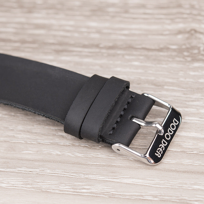 Men's and Women's Leather Wooden Watch