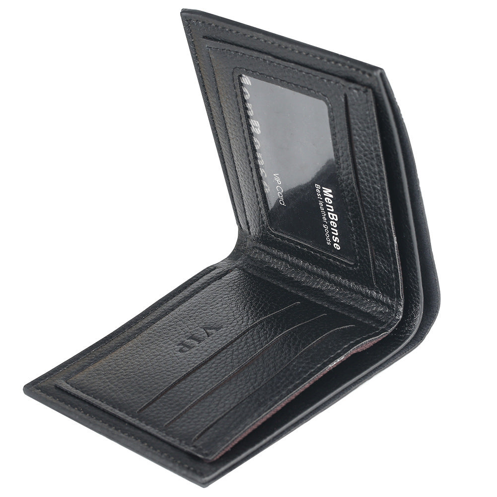 Men's Watch & Textured Leather Wallet Gift Set – Elegant Timepiece with Stylish Billfold