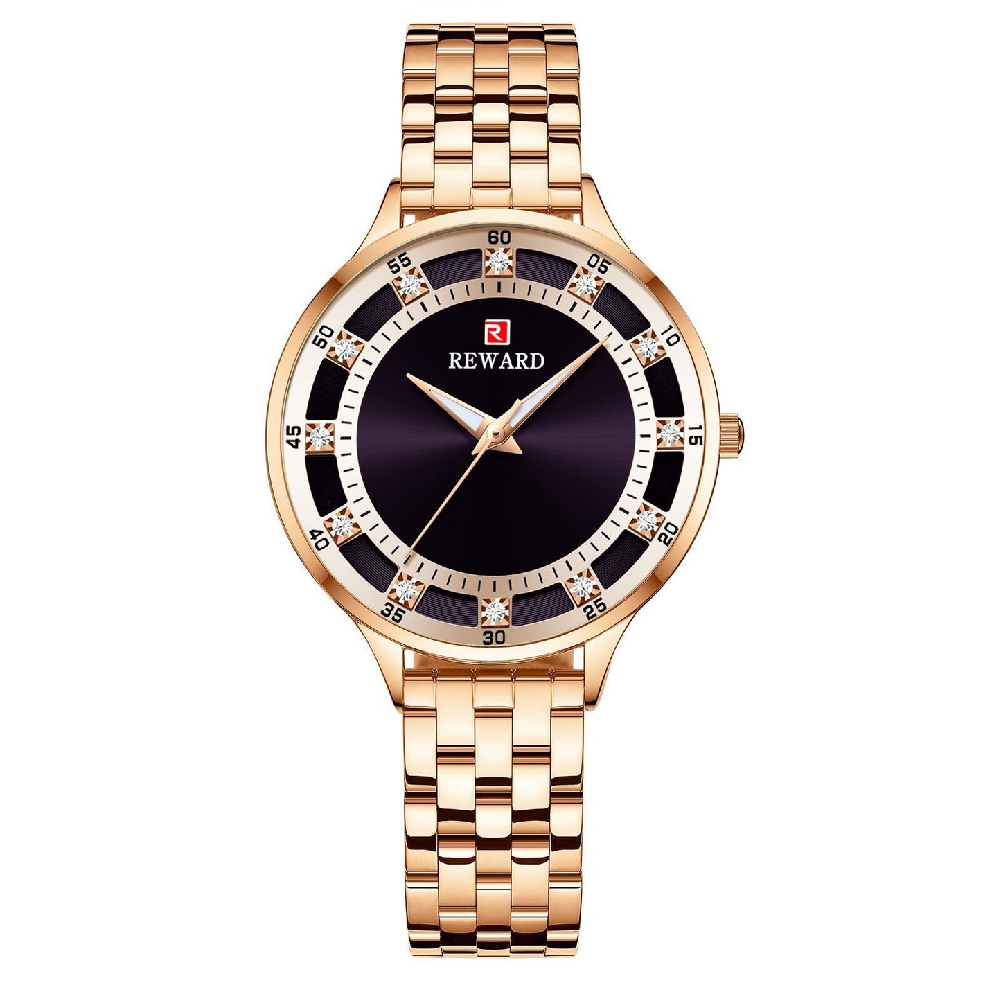 Elegant Women's Stainless Steel Waterproof Quartz Watch – Timeless Precision & Style