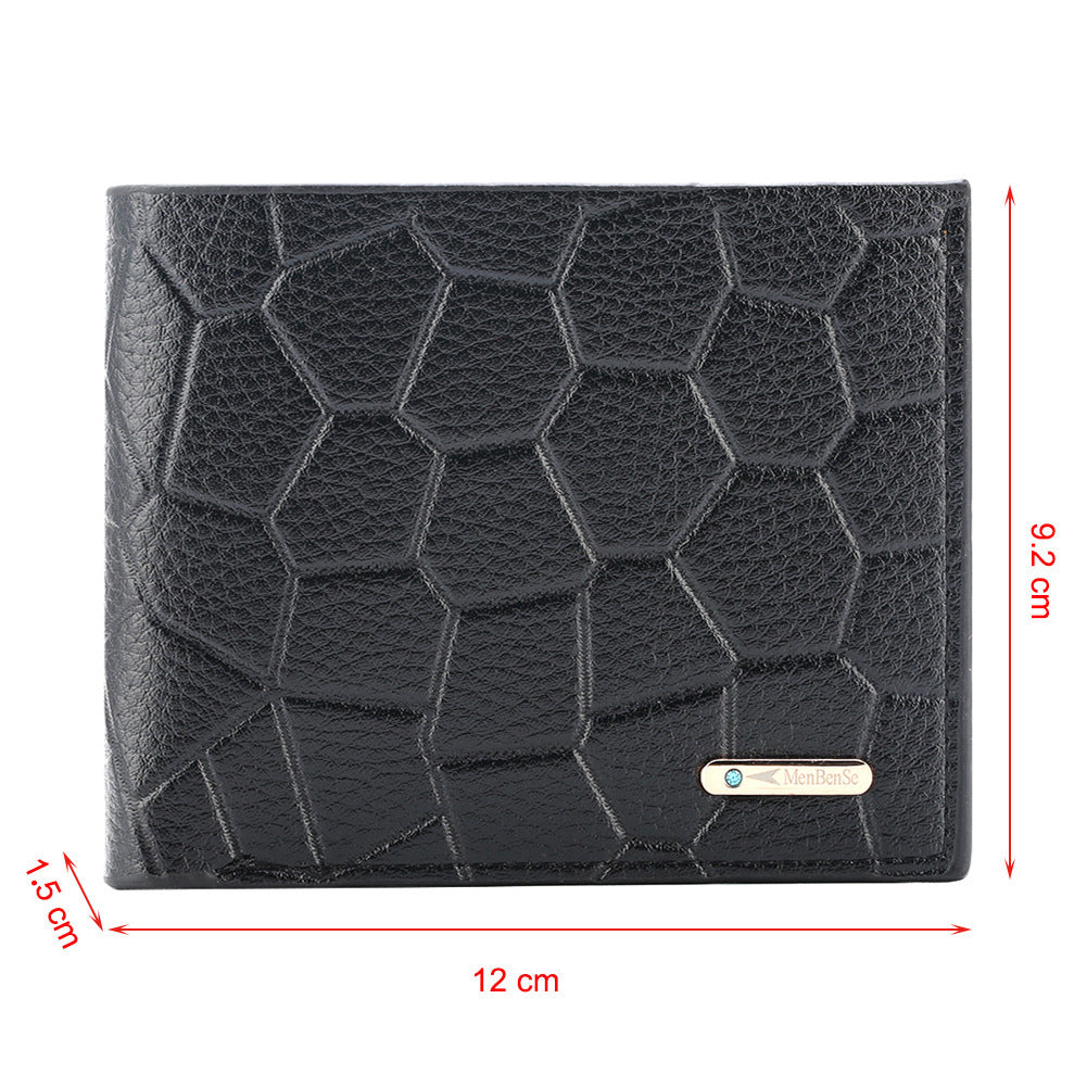Men's Watch & Textured Leather Wallet Gift Set – Elegant Timepiece with Stylish Billfold